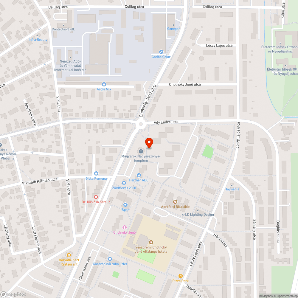 Cholnoky u. 11. teljes parkvilagitas sötét bejelentés helye