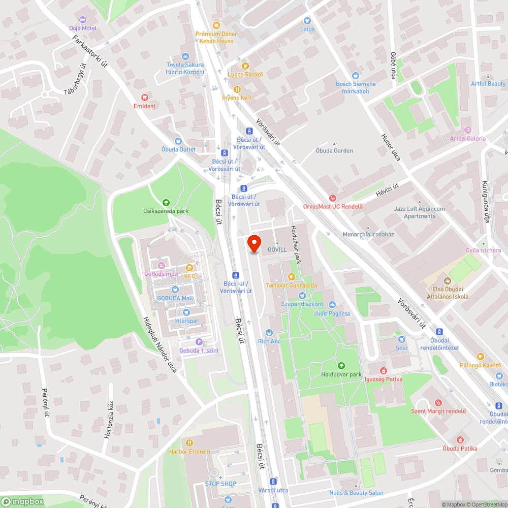 Elhagyott autó bejelentés helye