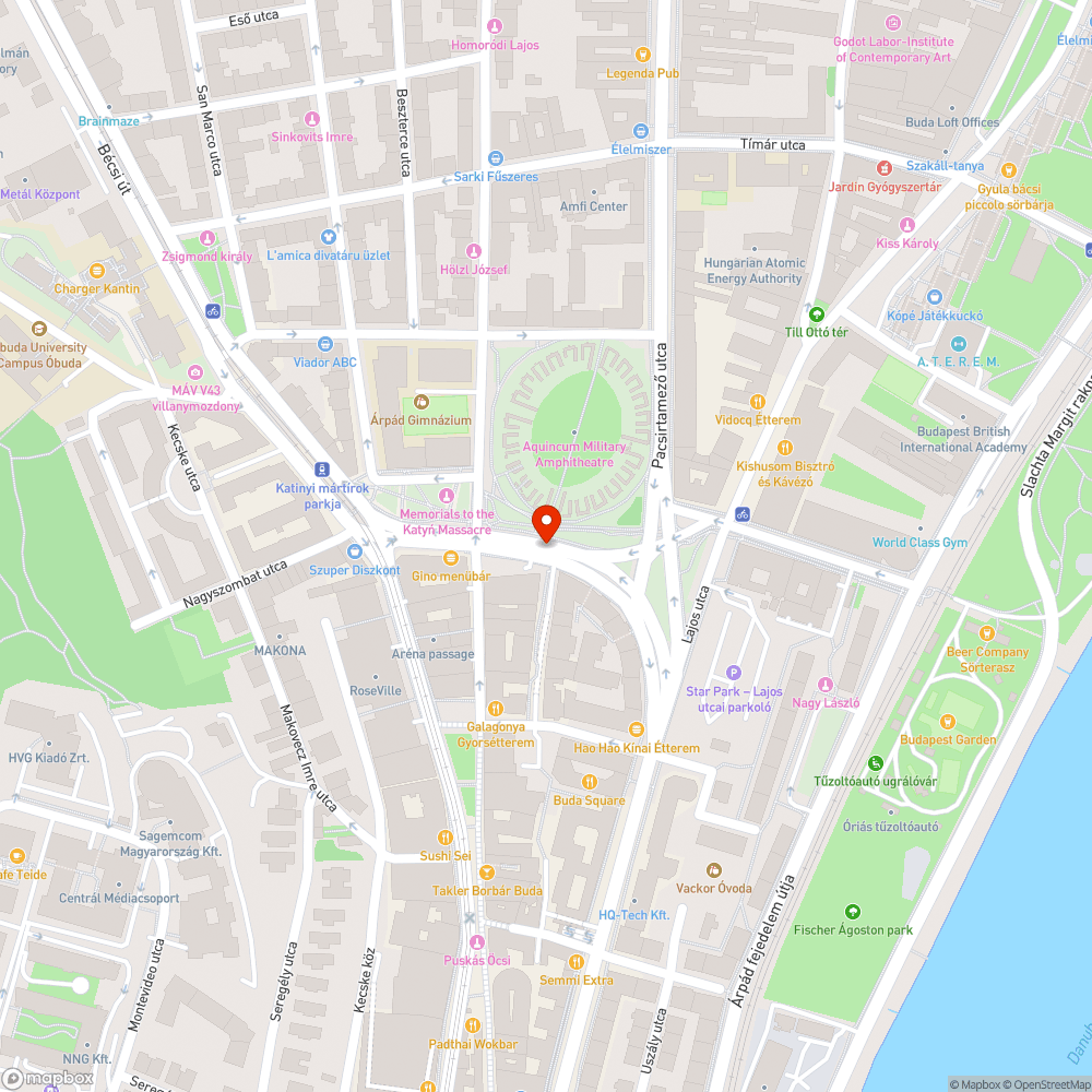 Útbeszakadás bejelentés helye