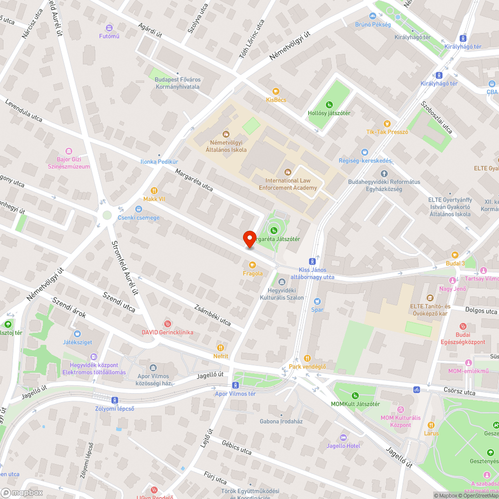 Járdára parkolás bejelentés helye