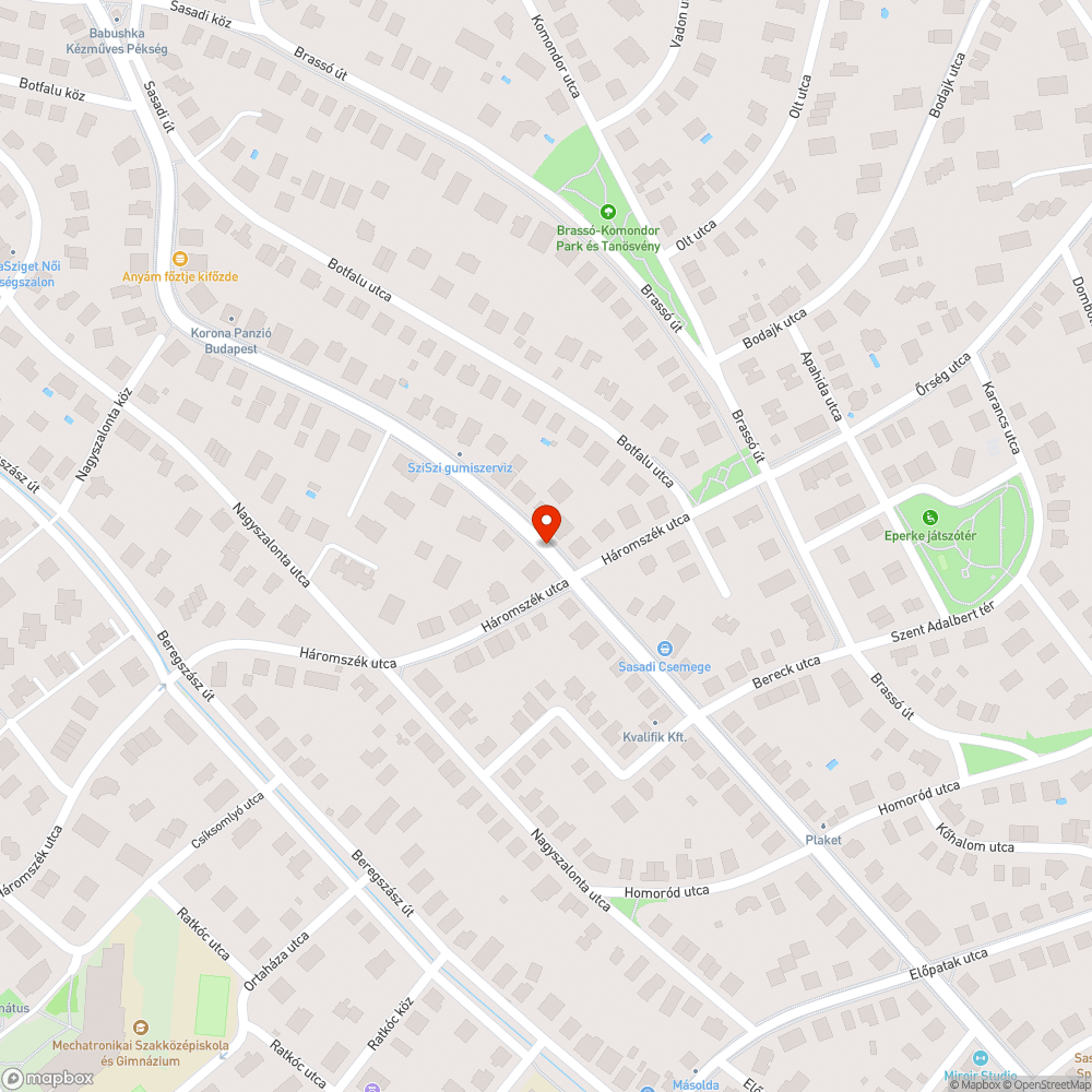 MRP-070 40B busz bejelentés helye