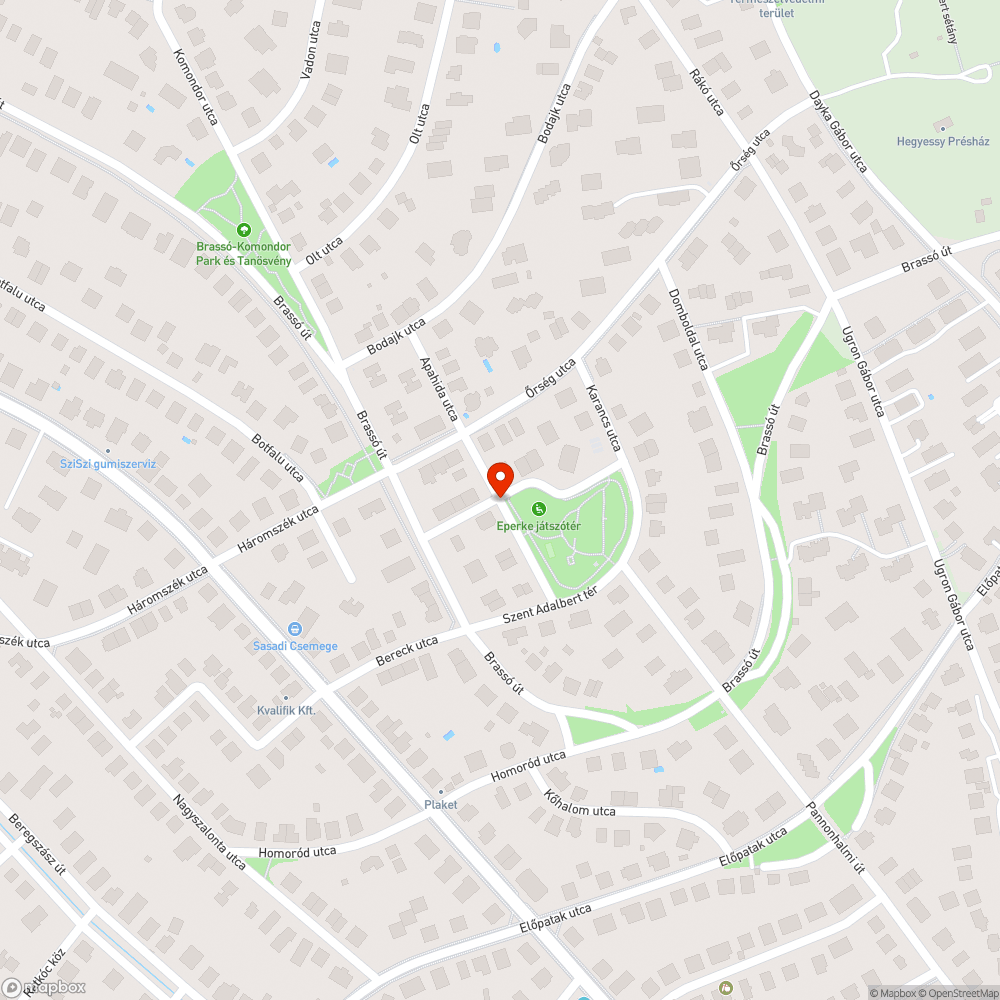 BP 11 Szent Adalbert téri játszón csap törött bejelentés helye