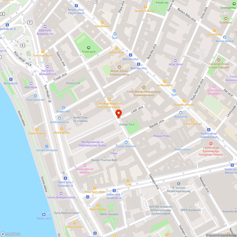 Kimart úttest a Likőr utca elején bejelentés helye