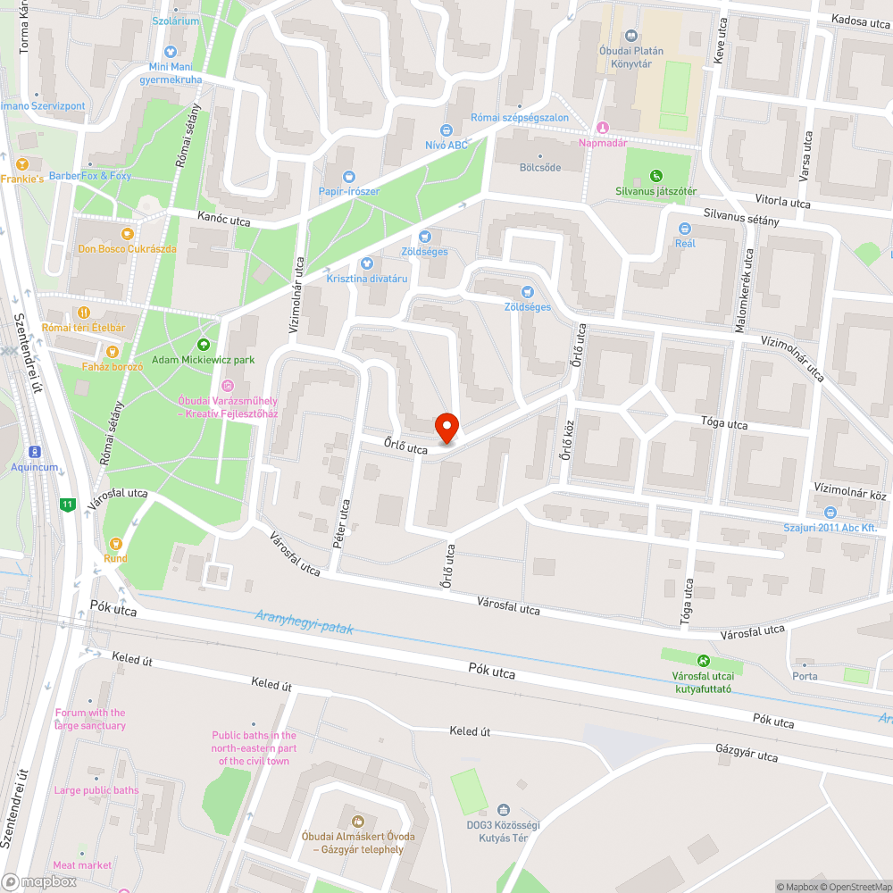 Kátyú - Őrlő u. 10. bejelentés helye