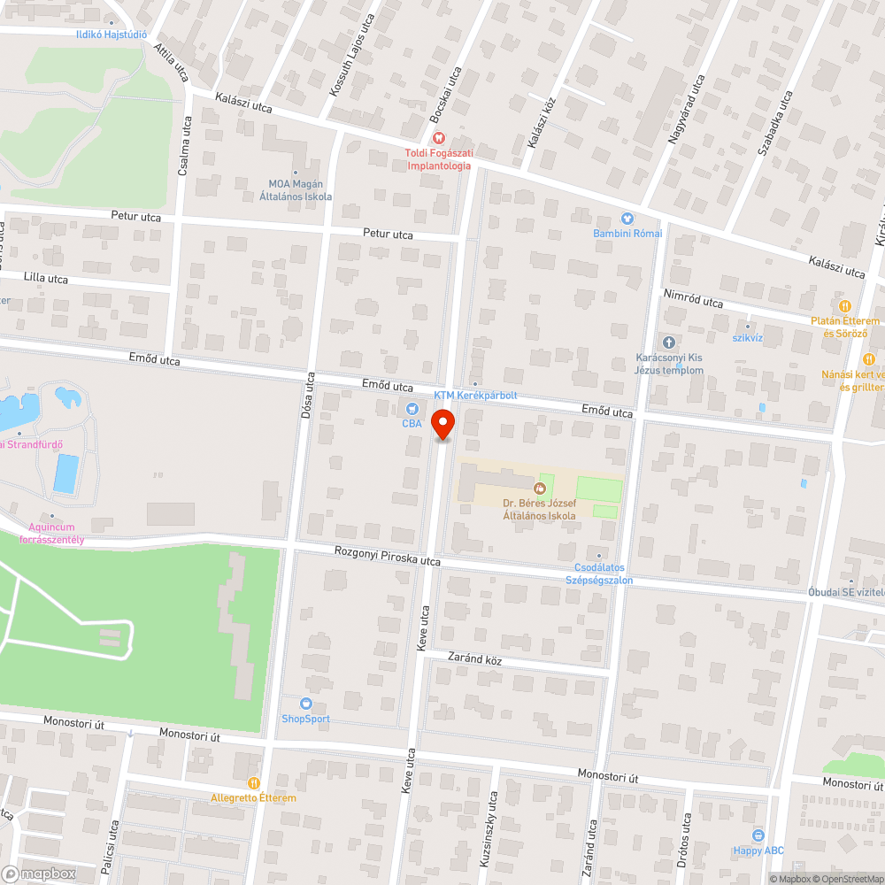 Sok kátyú a Keve utcában bejelentés helye