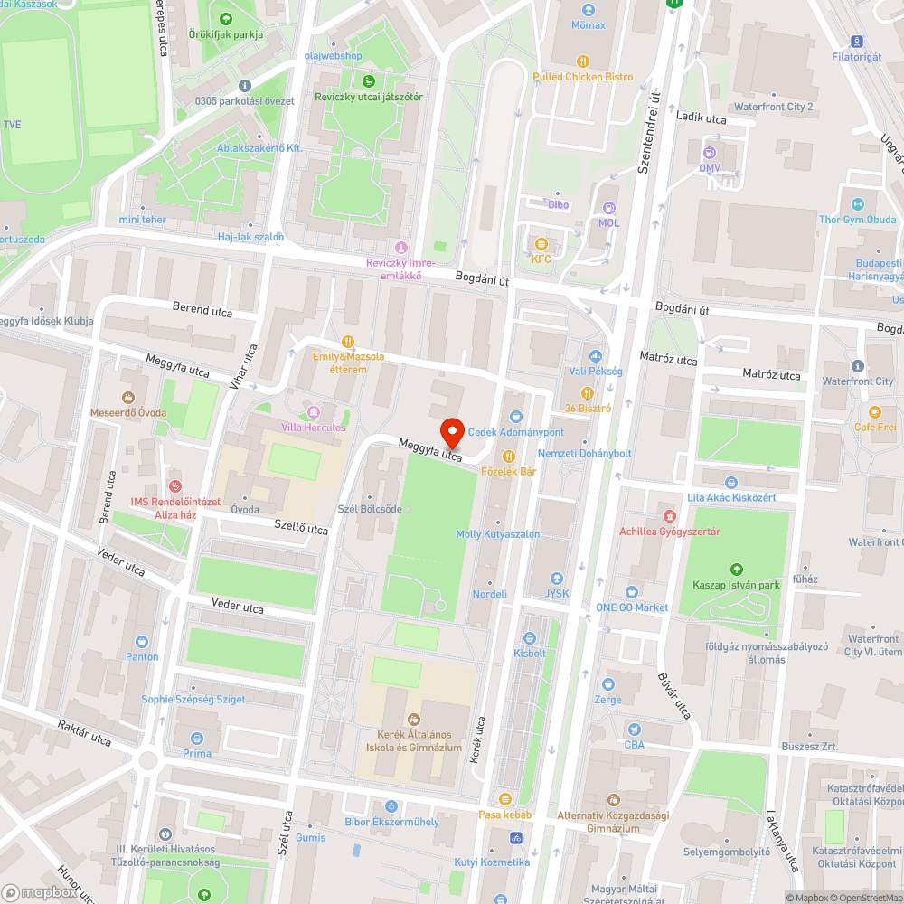 Kátyú - Meggyfa u. bejelentés helye