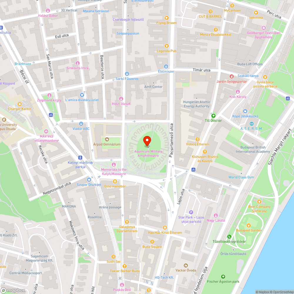 Elhanyagolt Amfiteátrum bejelentés helye