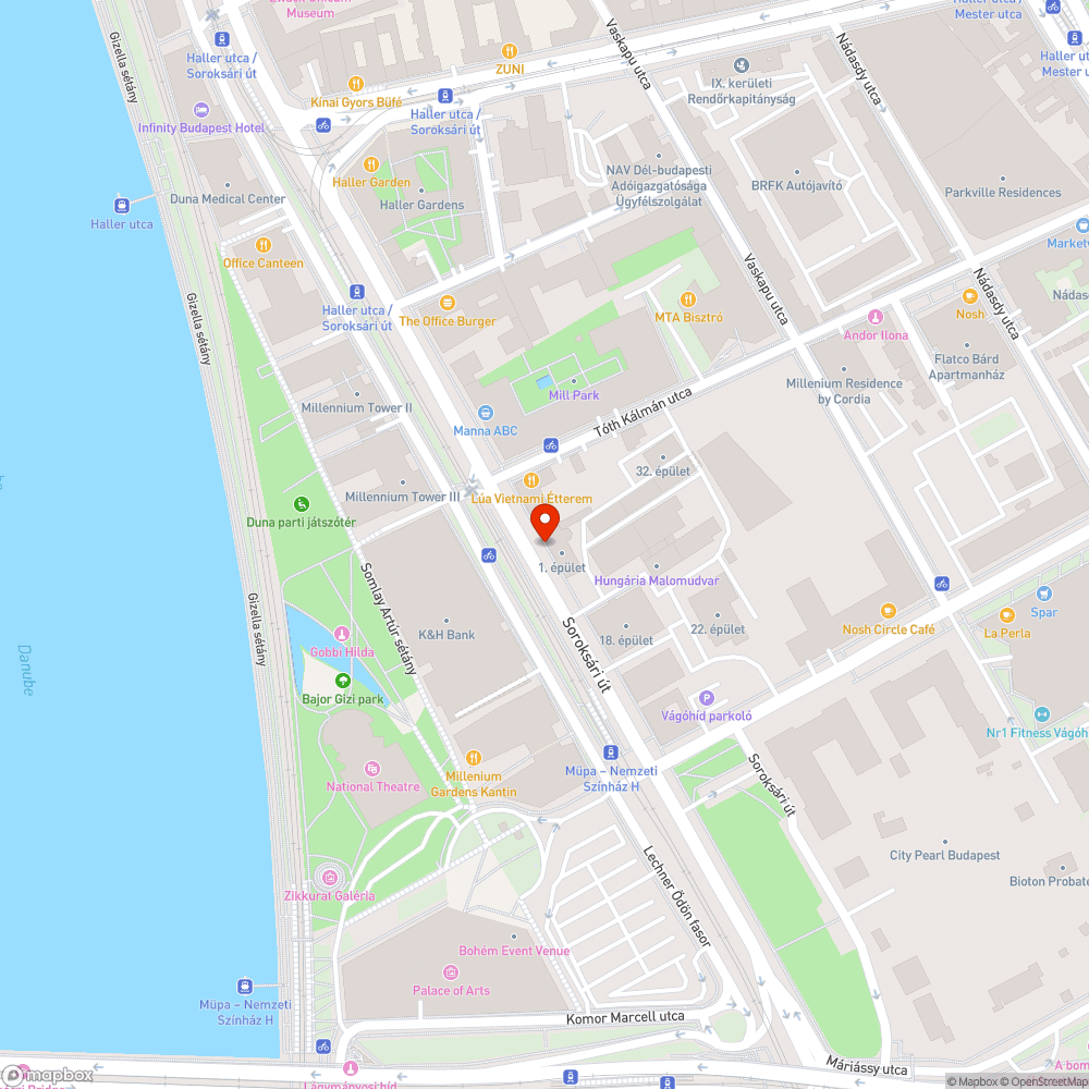 Nincs kerékpáros piktogram a Soroksári úti busz-kerékpársávon bejelentés helye