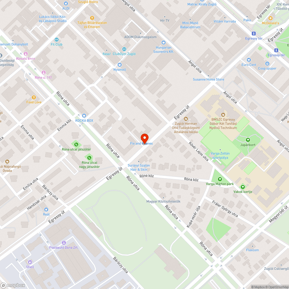 Kátyú az Egressy úton bejelentés helye