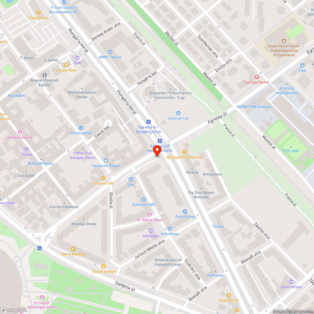 Elhagyott autó bejelentés helye