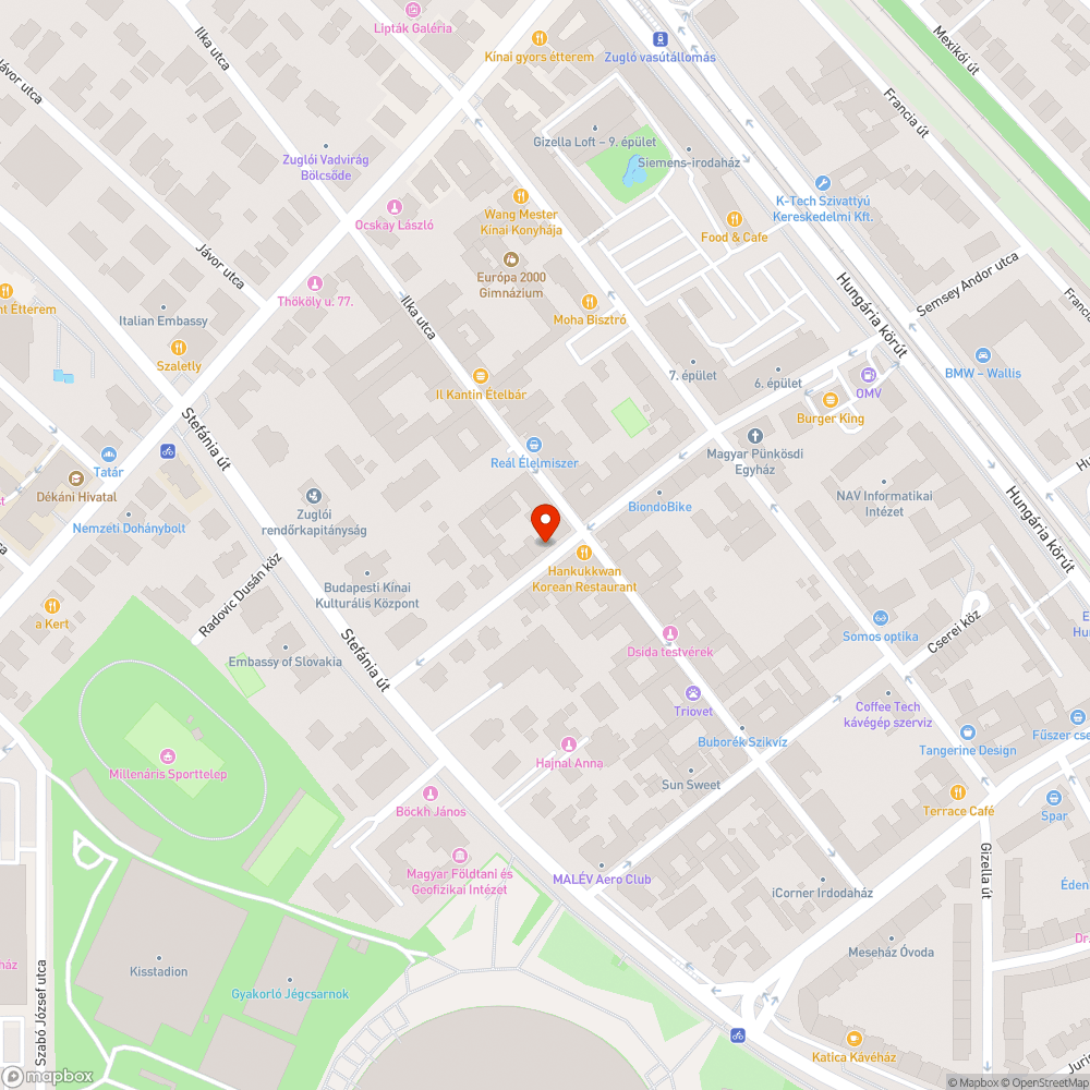 Hiányzó fák bejelentés helye