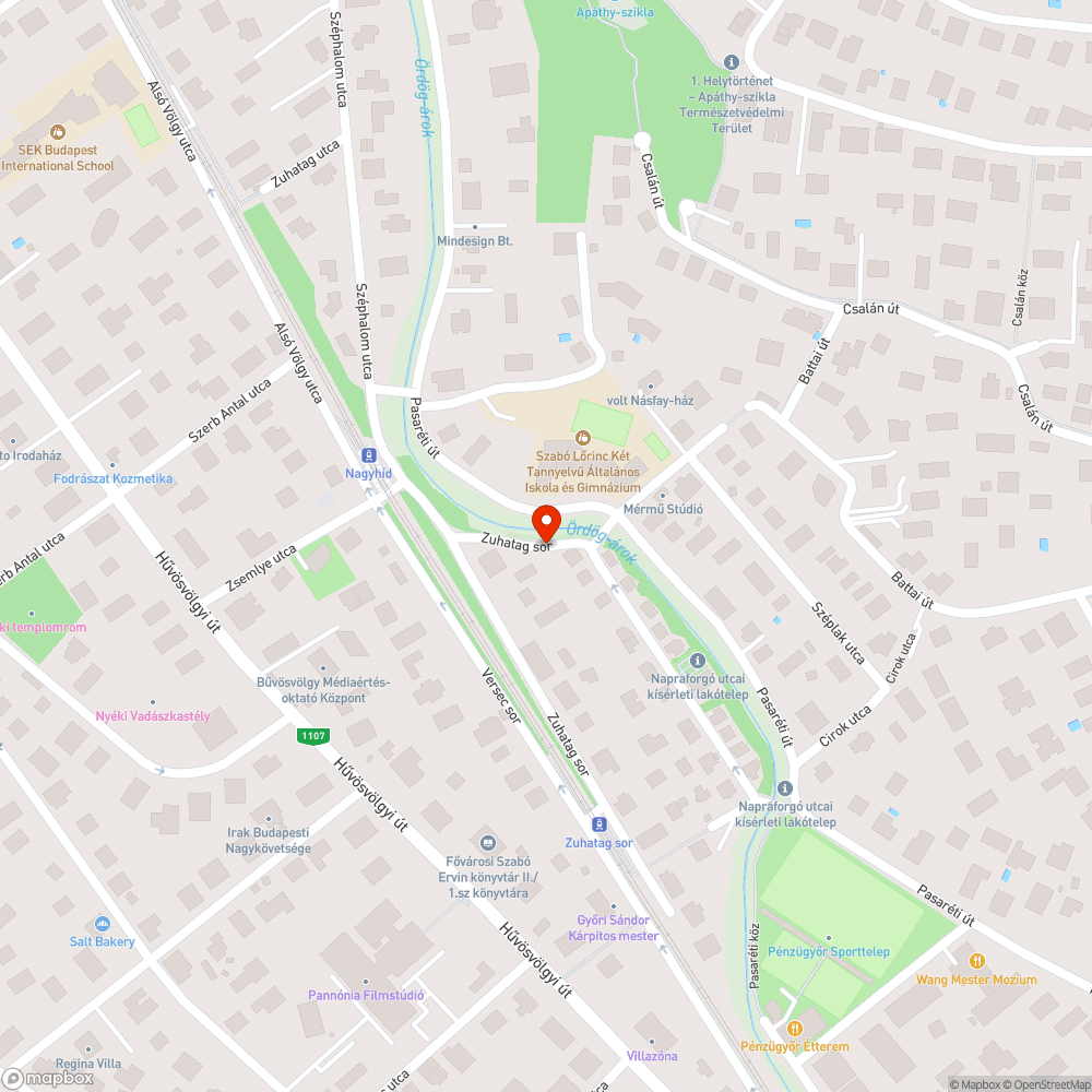 Beszakadt útpálya bejelentés helye