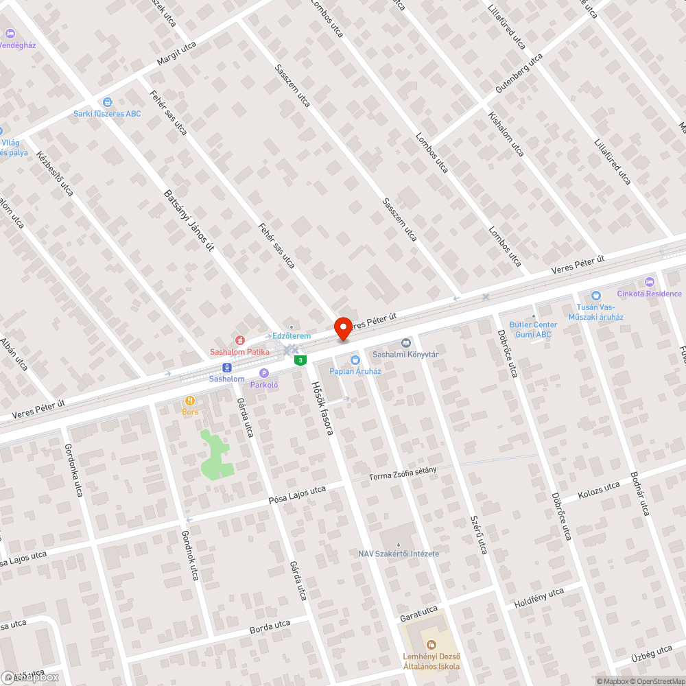 Megrongált szemetes bejelentés helye