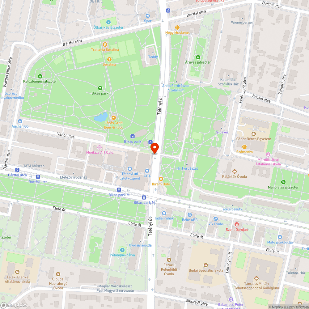 vízátfolyás a Bikás park metróállomás lépcsője előtt bejelentés helye