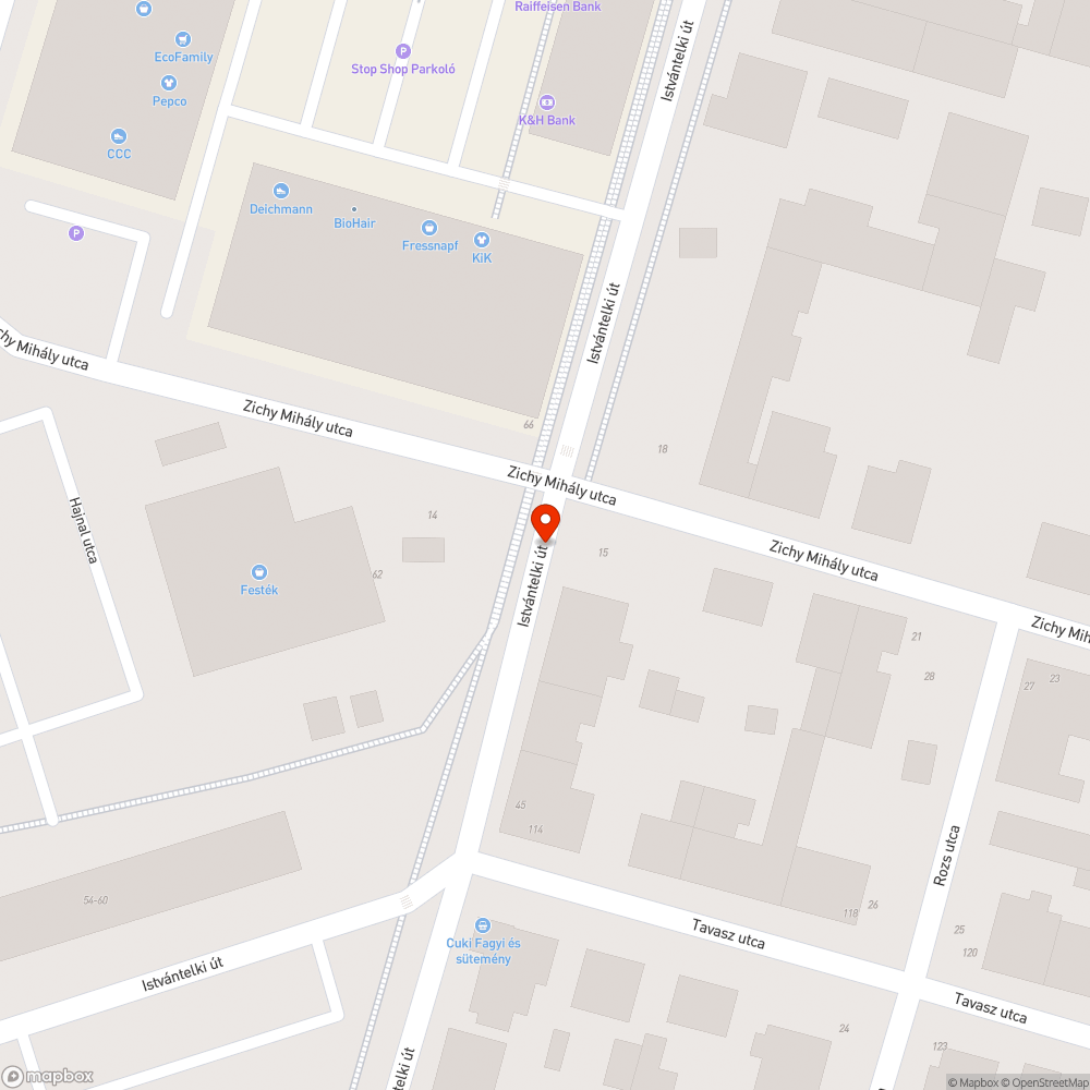 Kátyú bejelentés helye