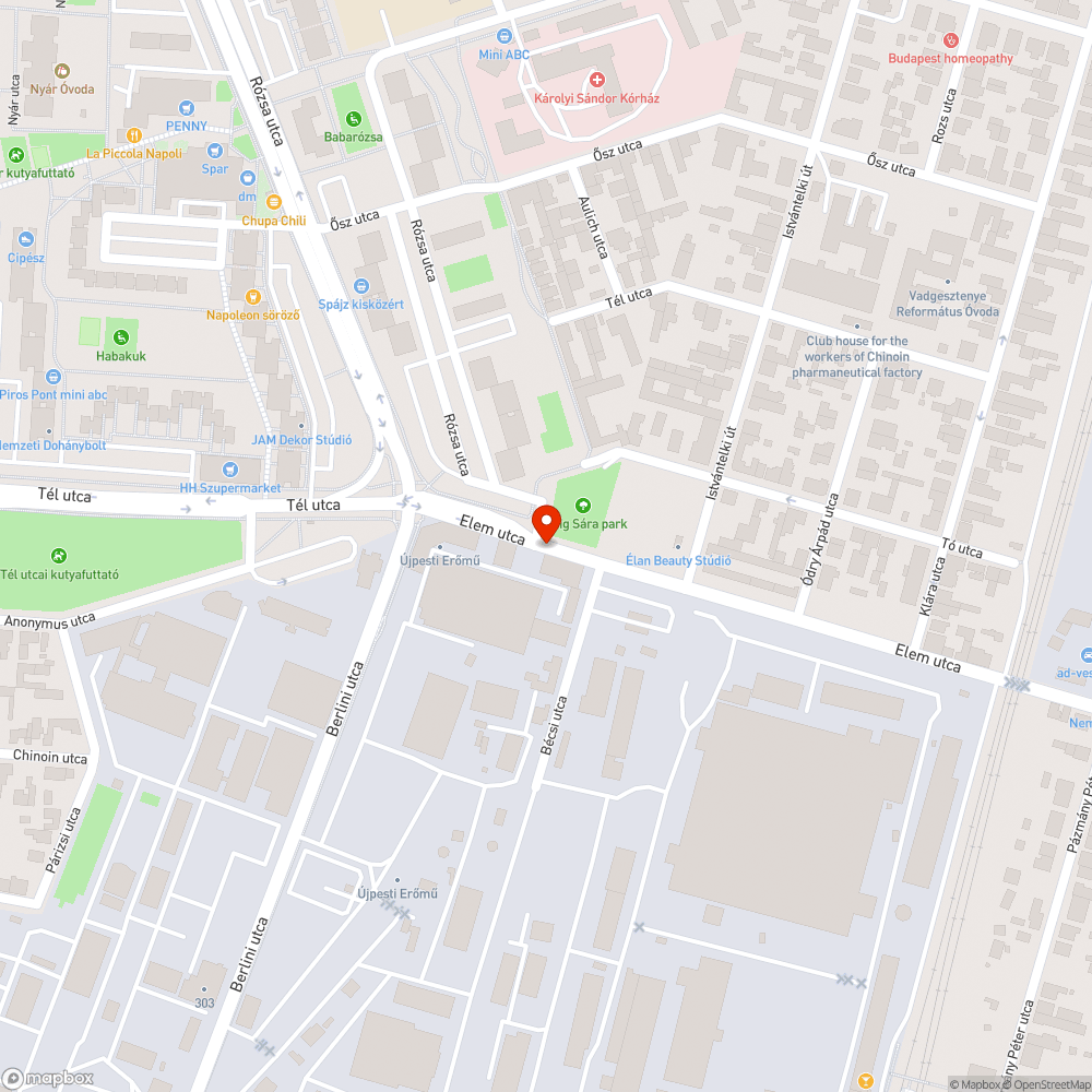 Kátyú bejelentés helye