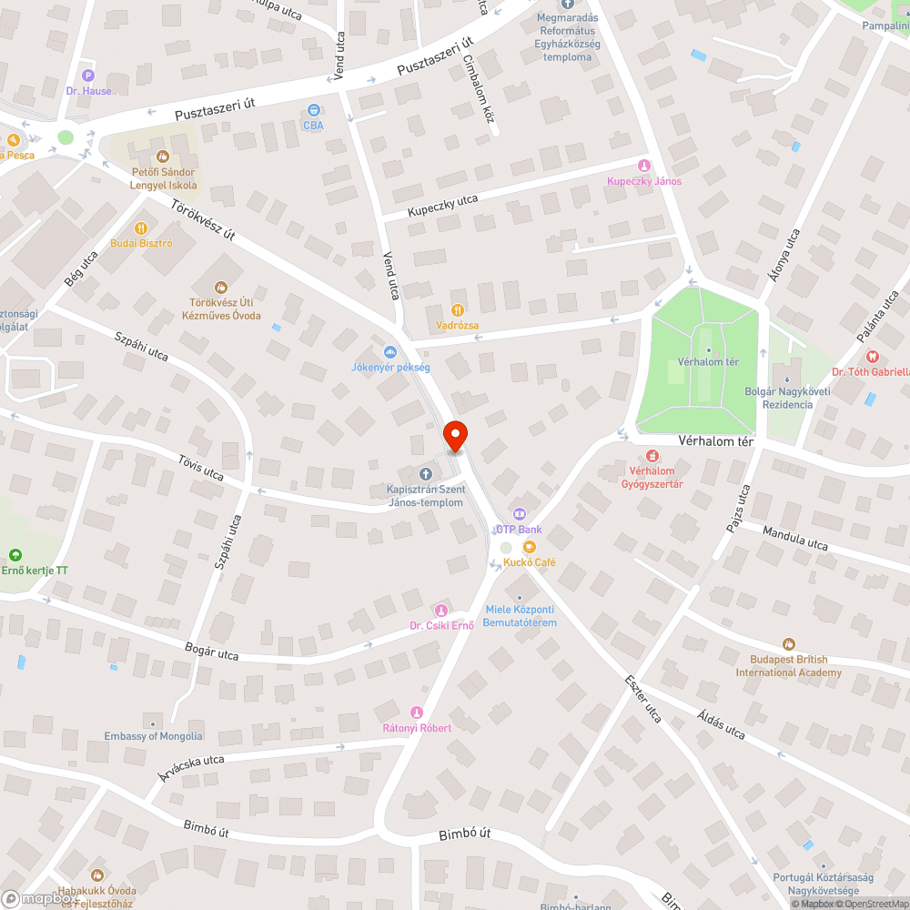 Kátyú a Törökvész úton bejelentés helye