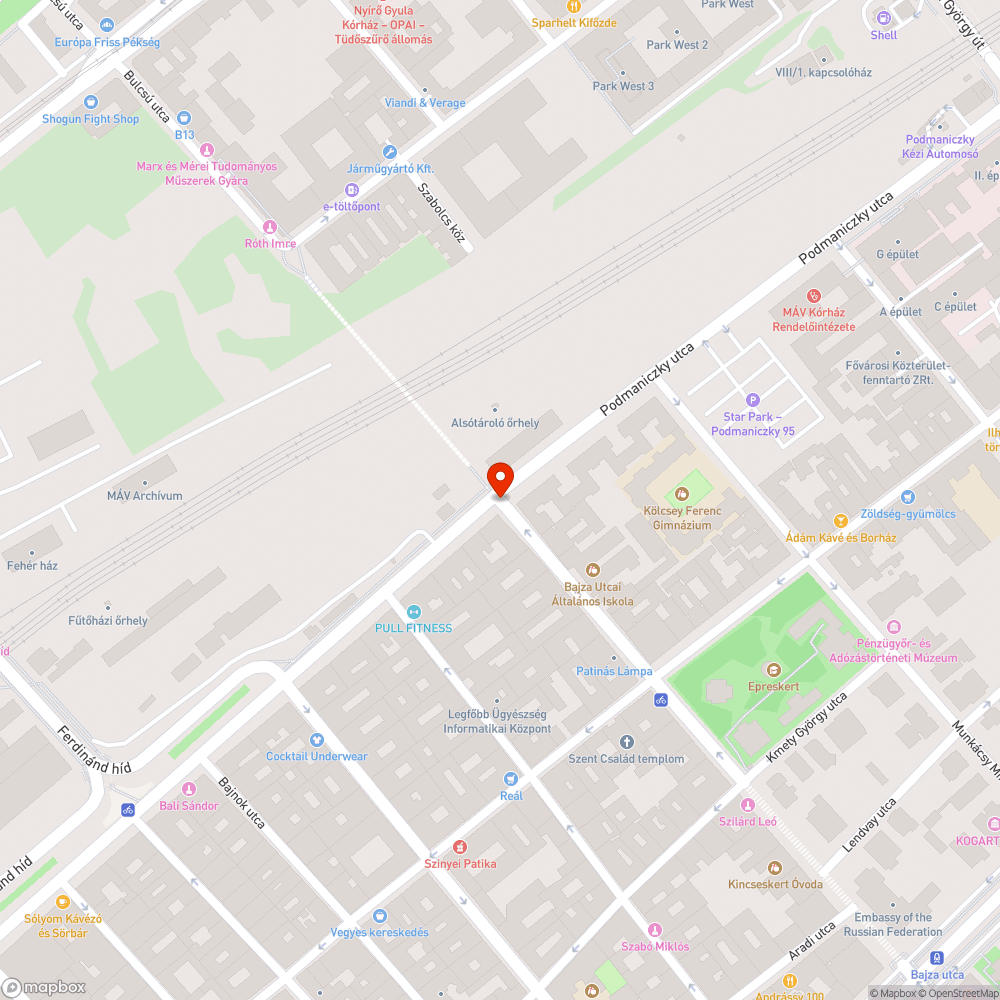 Szemét a járdaszigeten bejelentés helye