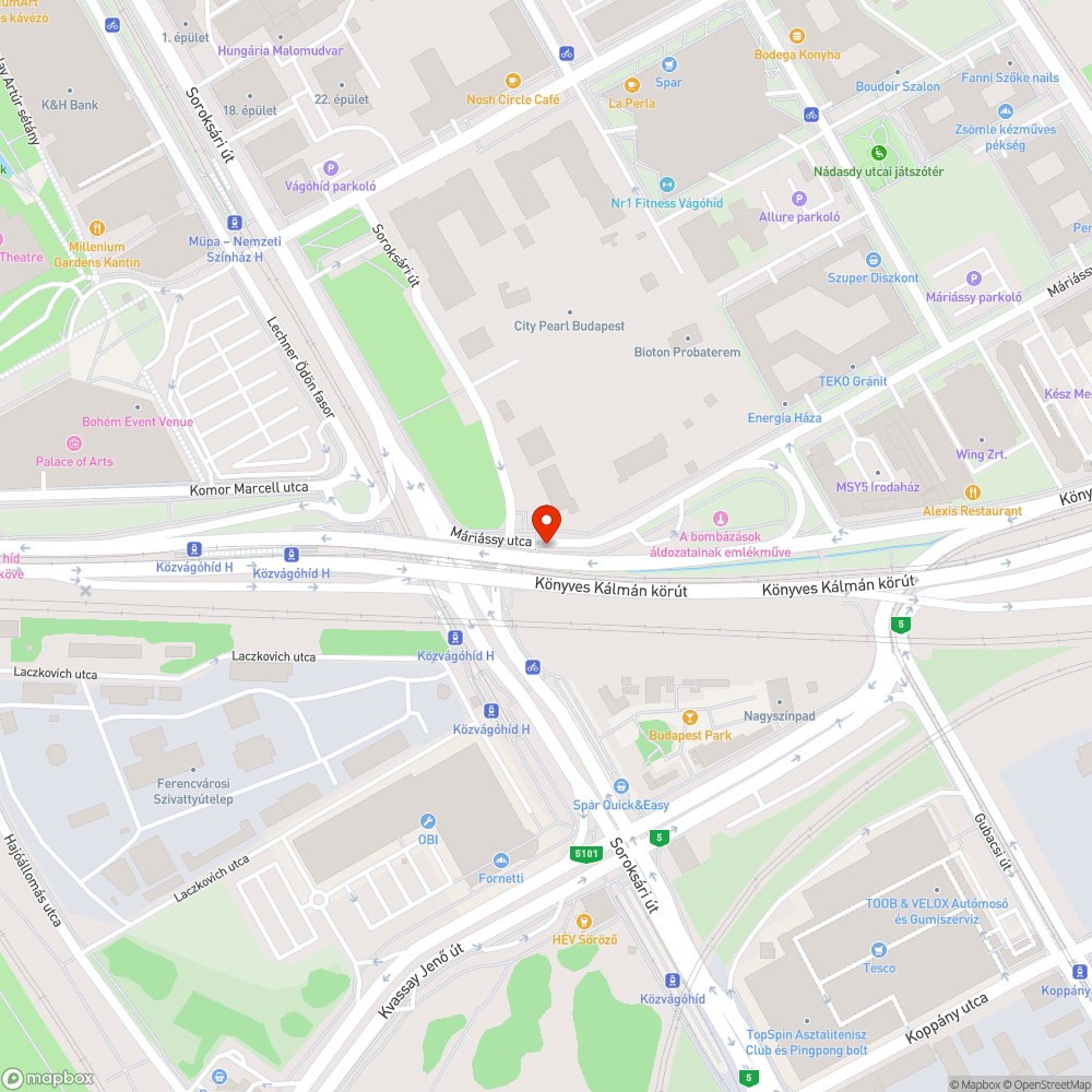 Elzárt kerékpárút bejelentés helye