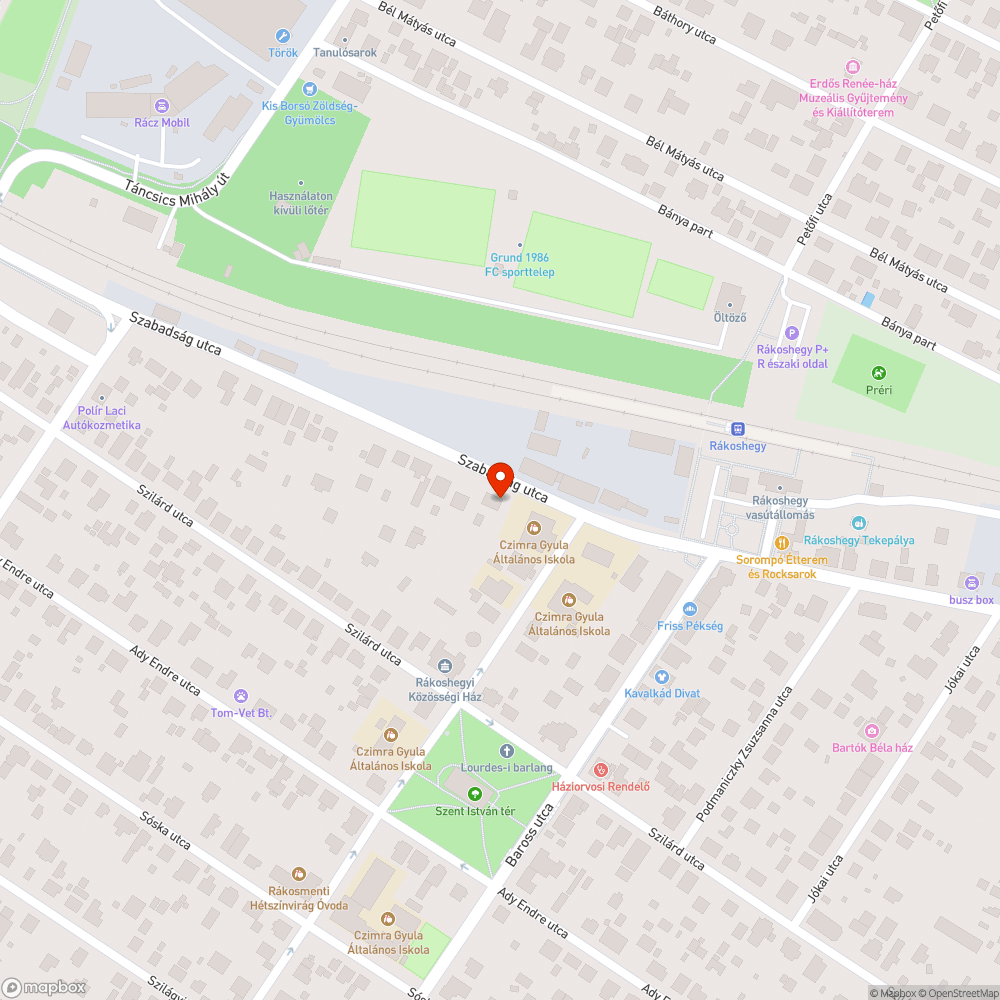 Fedlap bejelentés helye