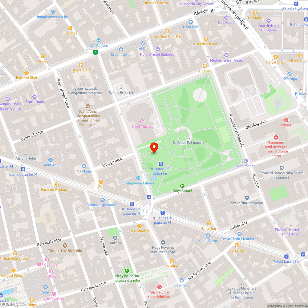 Megdőlt pad bejelentés helye