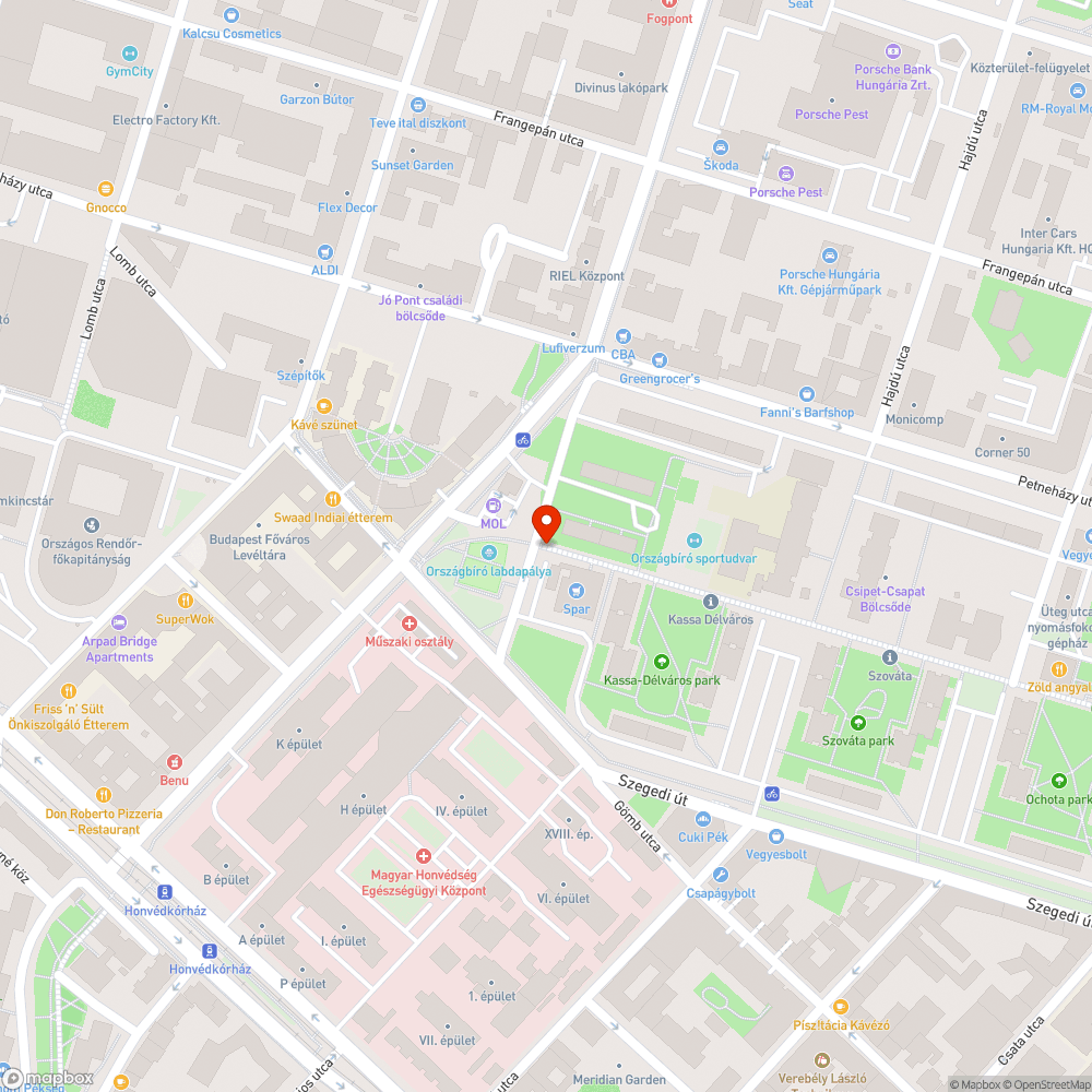 Tócsa az Országbíró sétány elején bejelentés helye