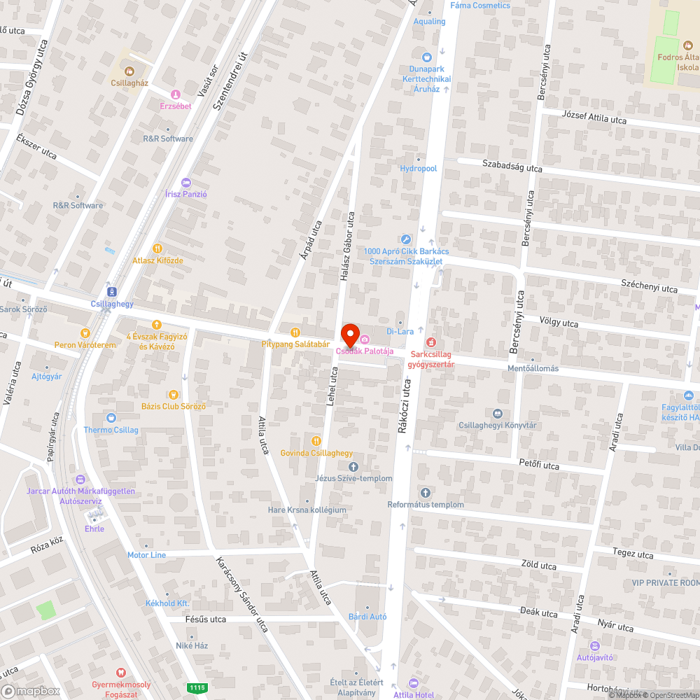 Balesetveszélyes szerelvény a járdán bejelentés helye