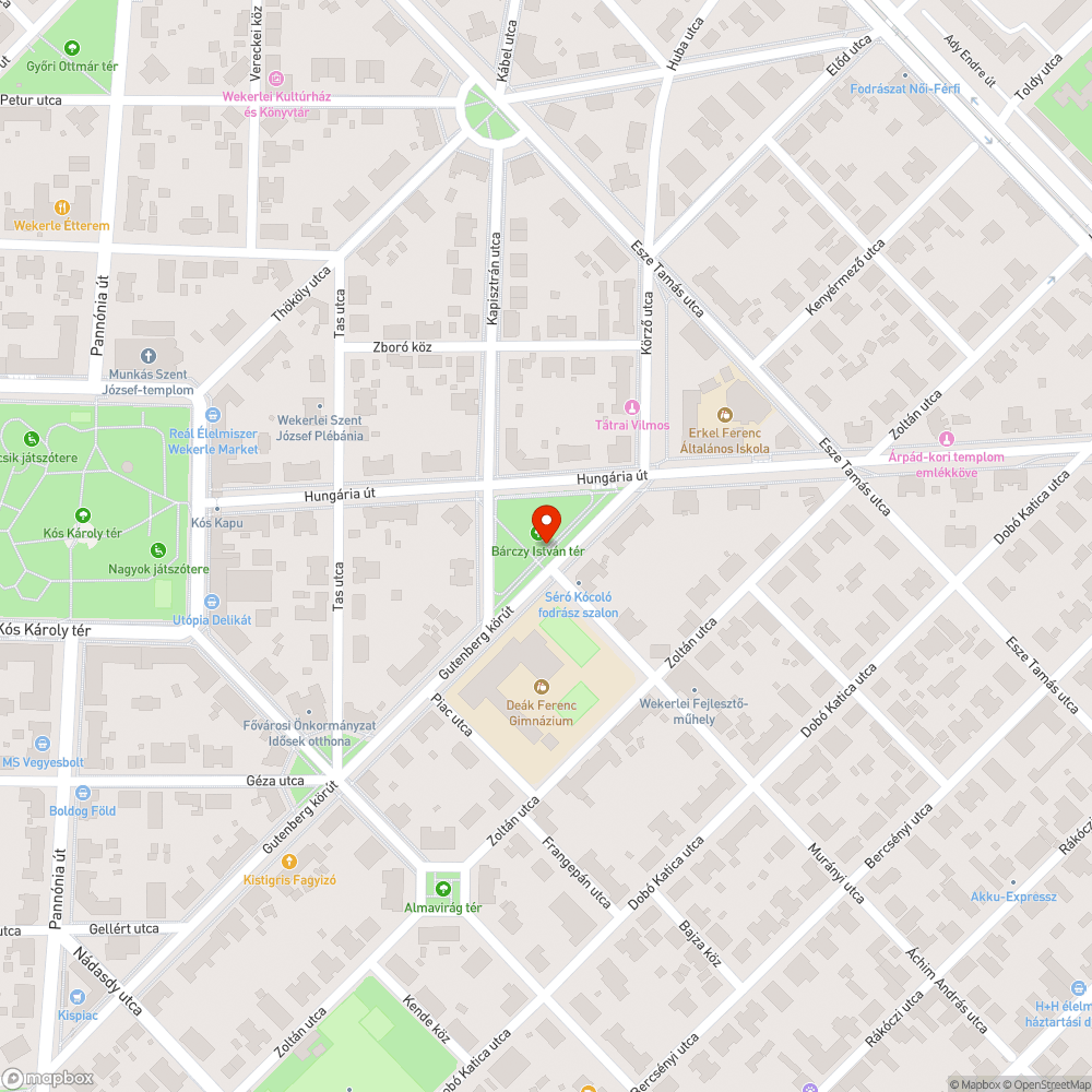 Leváló kovek bejelentés helye