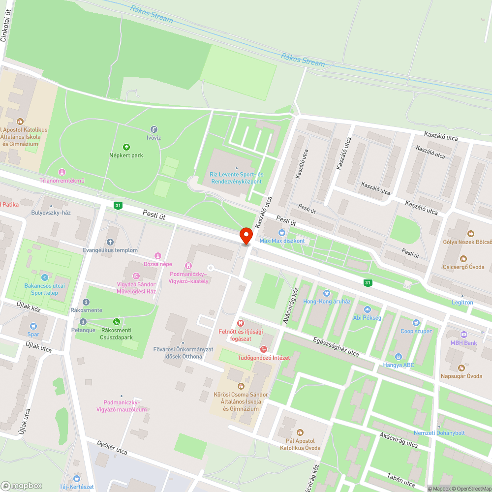 Üres oszlop bejelentés helye