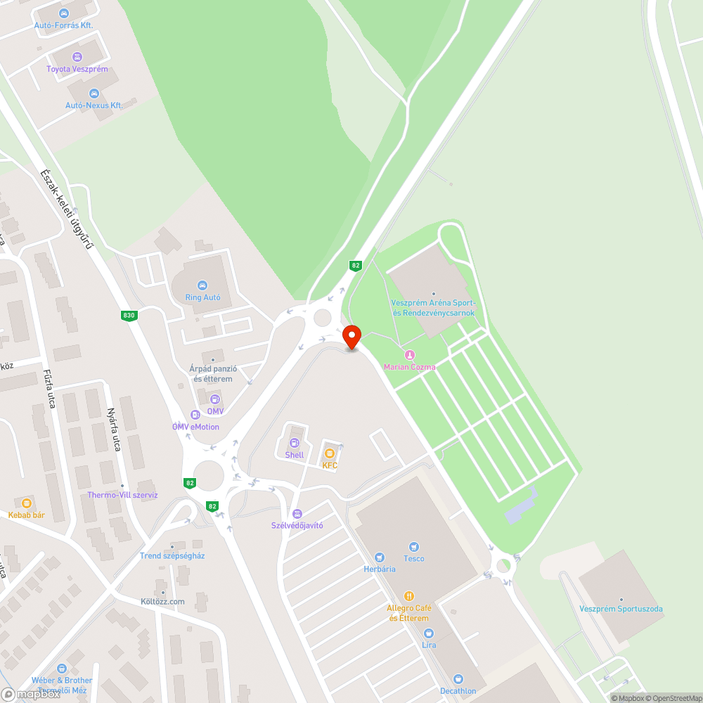 Beláthatatlan ívű bicikliút az aluljáróban: Veszprém Aréna bejelentés helye