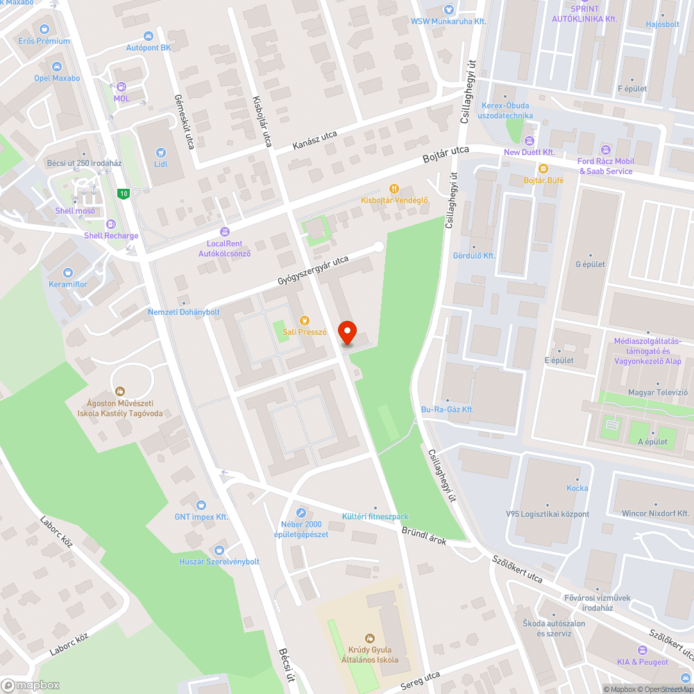 Gaz bejelentés helye