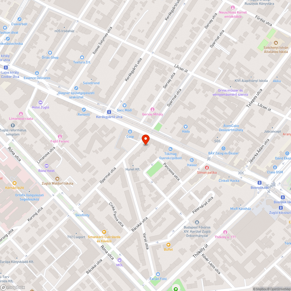 Elhagyott autó bejelentés helye