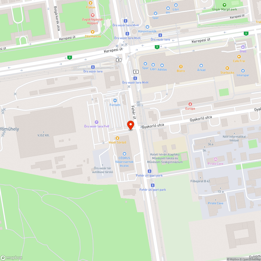 Hiányzó fényterelők bejelentés helye