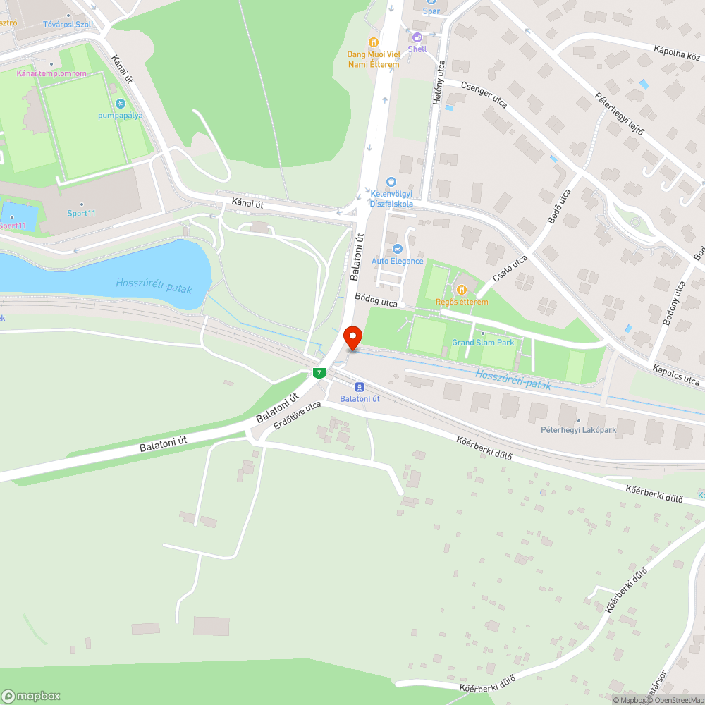 Megállóhoz vezető út eltorlaszolása bejelentés helye