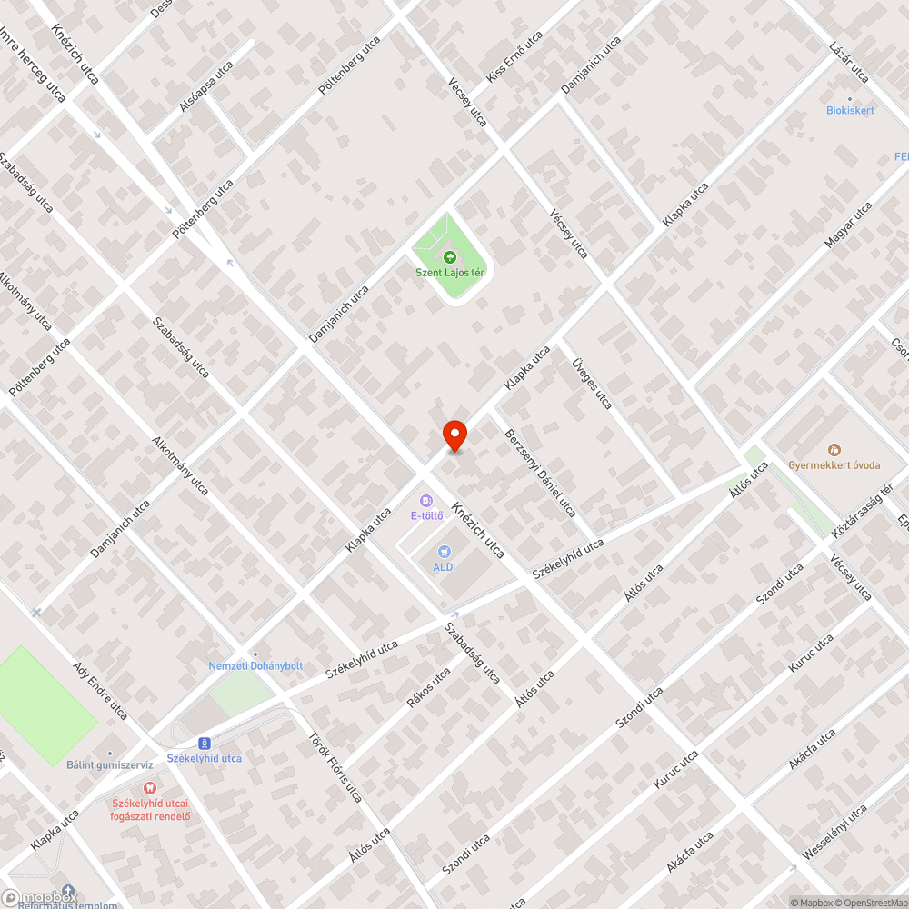 Elszáradt fatörzs bejelentés helye