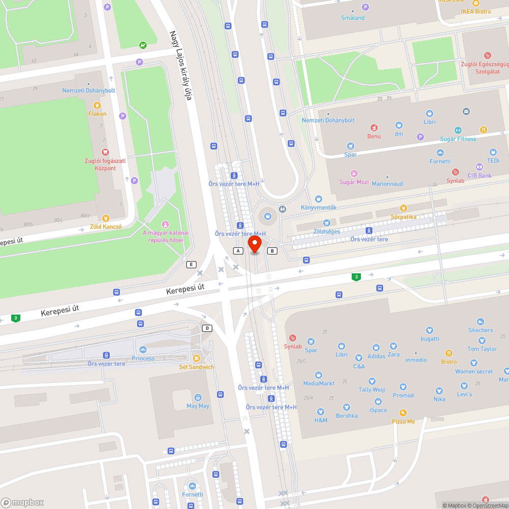 Megrongált utastájékoztató tábla bejelentés helye