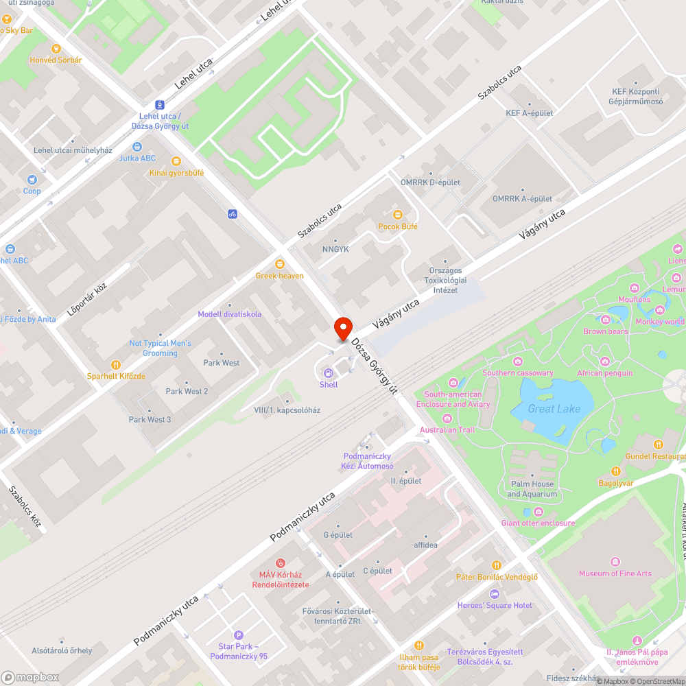 Elhagyott autó és szeméttenger bejelentés helye