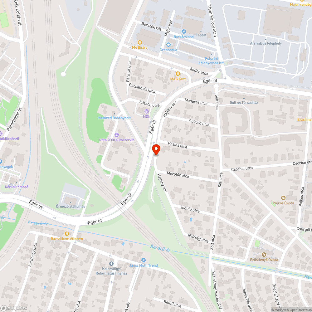 Hiányzó átkelési szándék jelző bejelentés helye