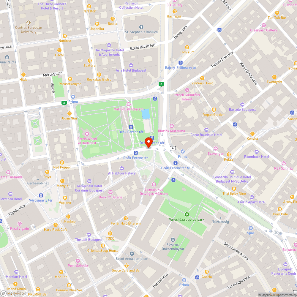 Deák Ferenc tér bejelentés helye