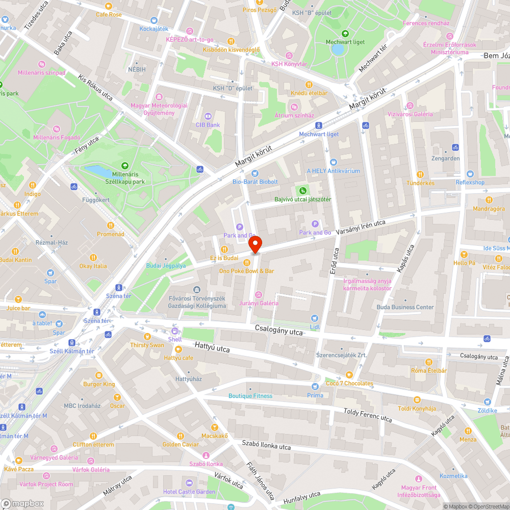 Kátyú a Varsányi Irén utcában bejelentés helye