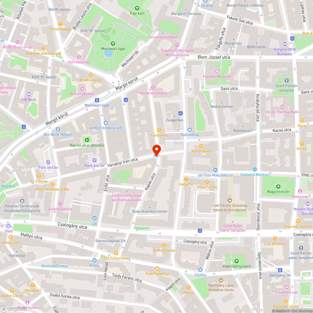 További kátyúk a Varsányi Irén utcában bejelentés helye