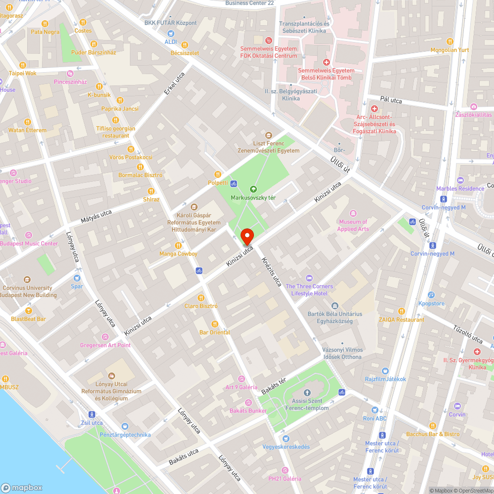 Kinizsi utca bejelentés helye