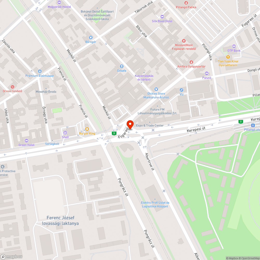 Balesetben megsérült járdaszegély és forgalmi tábla. bejelentés helye