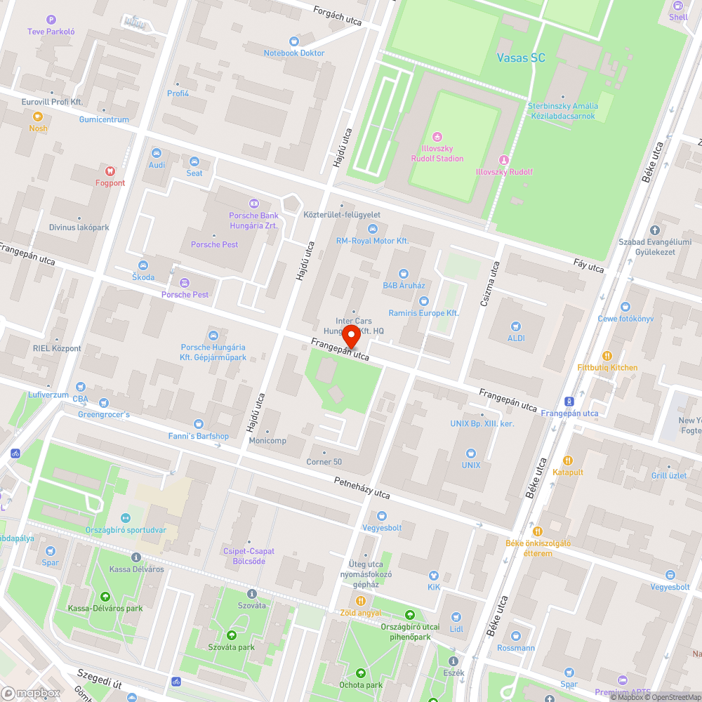 Szemetes parkolóhely,járda bejelentés helye