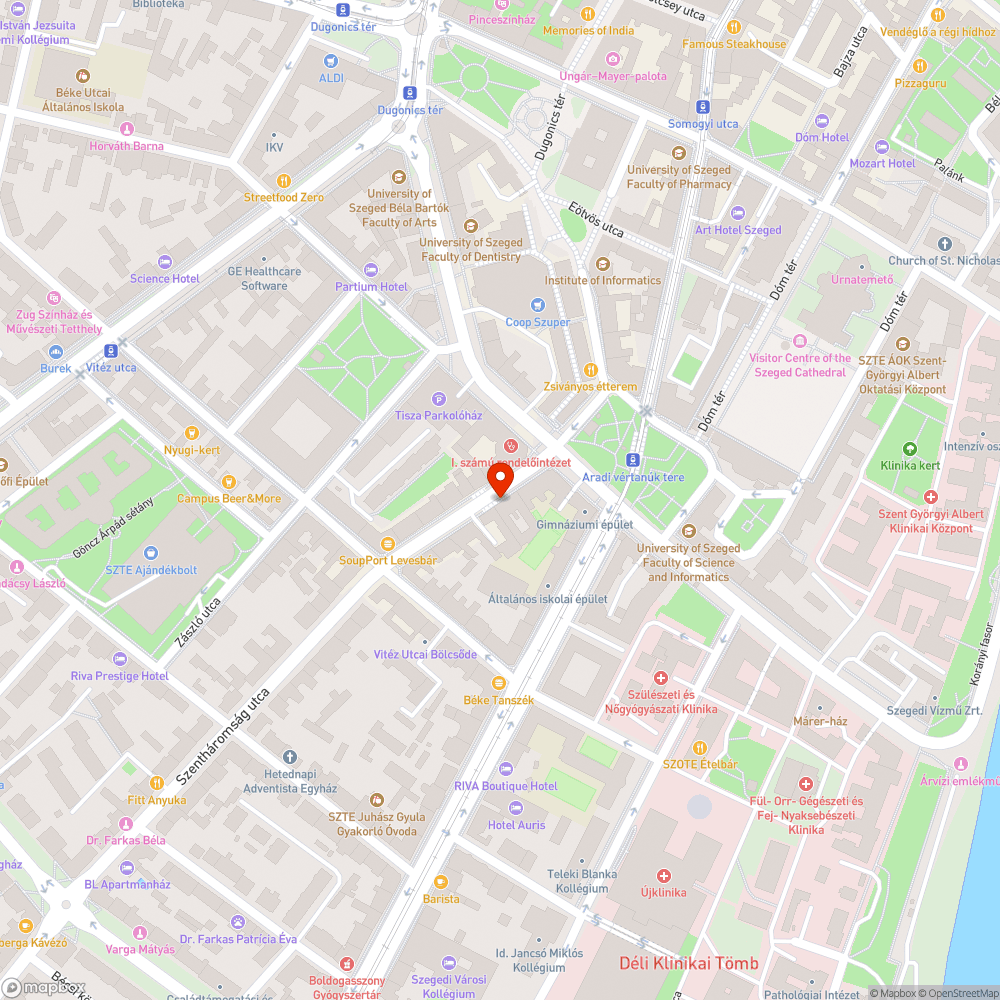 Kidőlt parkolótábla a Szentháromság utcában bejelentés helye