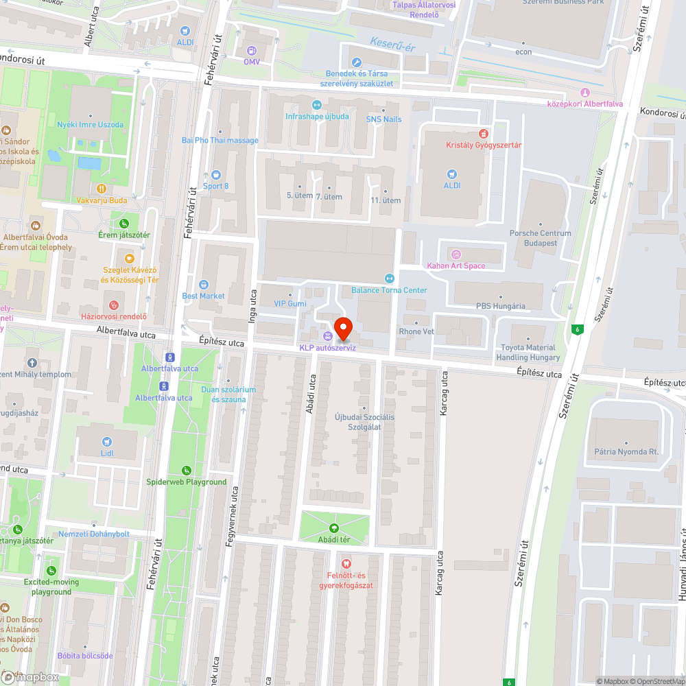 Elhagyott autó bejelentés helye