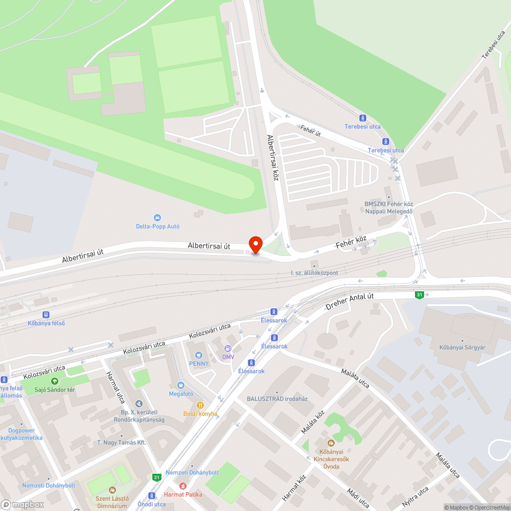 Féltengelygyilkos kátyú bejelentés helye