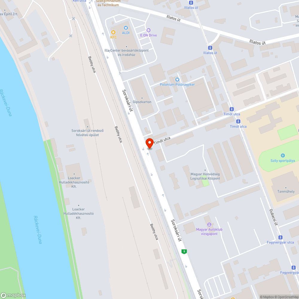 Nyomógomb bejelentés helye