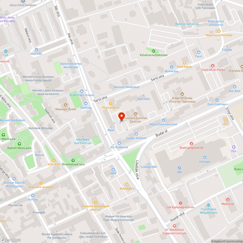 Elhagyott autó bejelentés helye