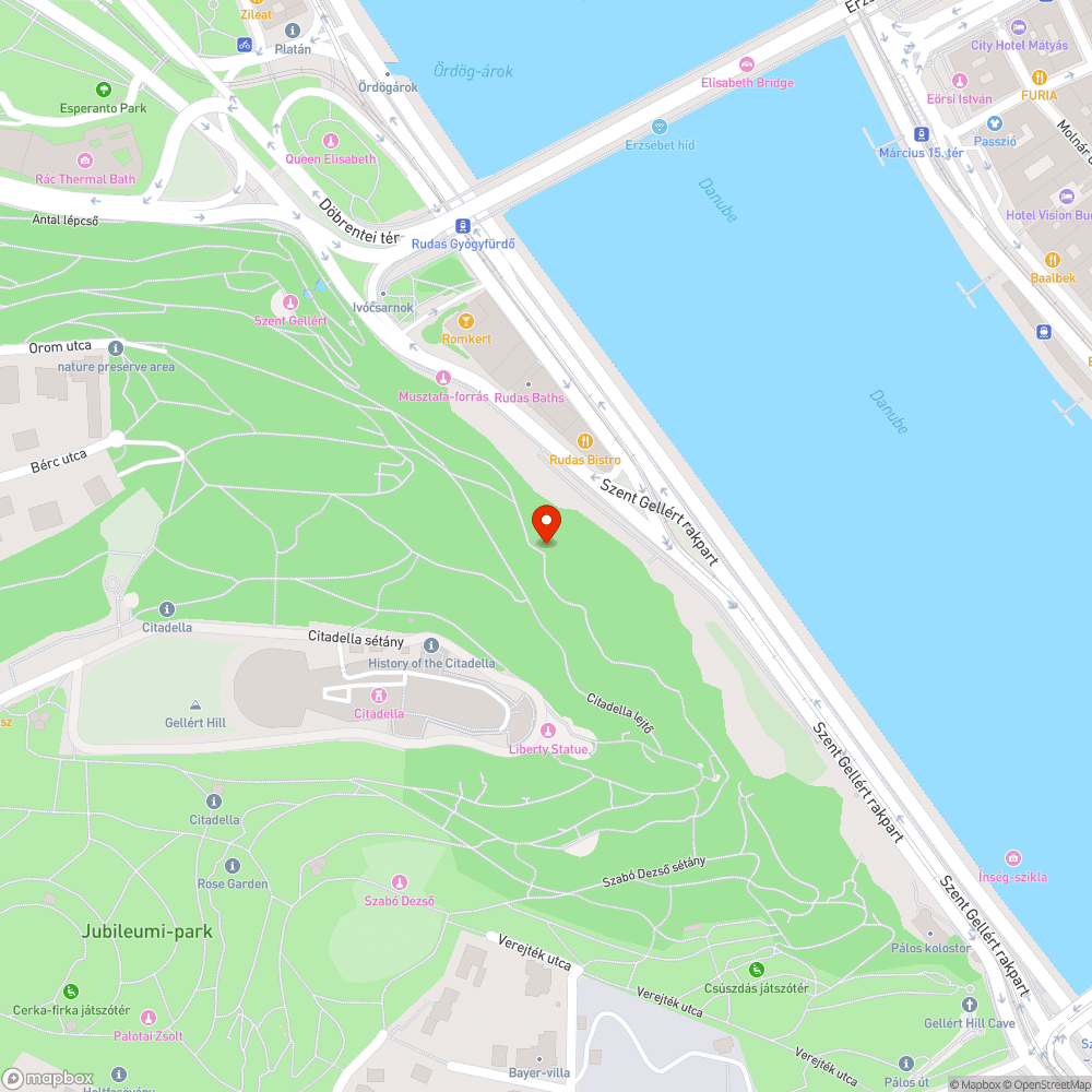 Szemét a Gellért-hegyen bejelentés helye